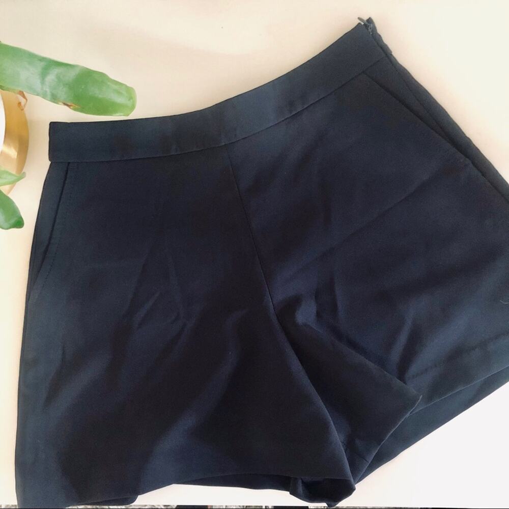 BANANA REPUBLIC Navy Blue Preppy Swing Pocket Fancy Wide Leg Dress Shorts 0 P